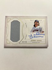 2019 Topps Definitive Auto Relic Patch Johnny Damon 38/50 Game Used Red Sox