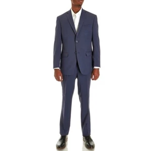 Neu! Marc New York Andrew Marc ~ Gr. 40REG 33W~ Windowpane Blue 2-Teiler Anzug - Bild 1 von 3