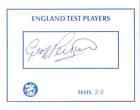 England Cricket GEOFF PULLAR Signed Test PLAYERS Card b.1935 d.2014