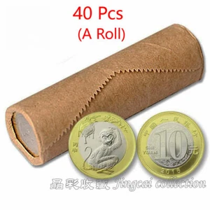 40 Stück 2016 China Lunar Year Monkey Bi-Metallic Münze 10 Yuan eine Rolle à 40 Stück - Bild 1 von 2