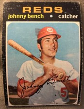 1971 Topps Johnny Bench Baseball Card #250 Reds HOF Catcher Low-Grade