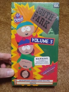 South Park - Volume 3 ( 1998) Comedy Central Sealed Watermark VHS Tape Cartman - Picture 1 of 9