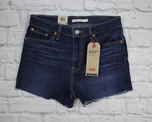 Levi’s Women’s High Rise Cutoff Jean Shorts, Size 8 (W29), Dark Blue - Picture 1 of 7