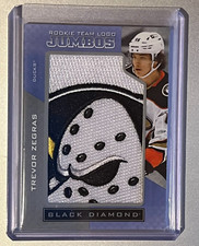 Trevor Zegras 2021-22 Upper Deck Black Diamond #RTL-TZ Rookie Jumbo Patch RC