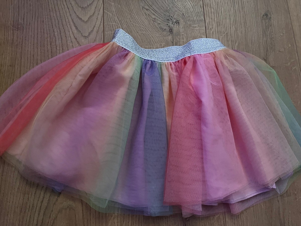 Gonne A Portafoglio Gonna Tutù Per Bambine Con Ricamo Arcobaleno E