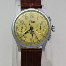 Bovet Freres & Co. Chronograph Steel Back 34mm Manual Wristwatch ca. 1940's