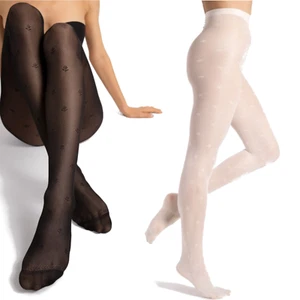 FIORE LEA Feinstrumpfhose gemusterte Damenstrumpfhose Bumenmuster 30 DEN - Bild 1 von 6