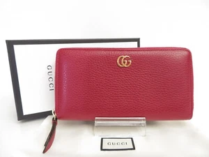 Authentic GUCCI GG Marmont Leather Zip Around Zippy Long Wallet #39172 - Picture 1 of 16