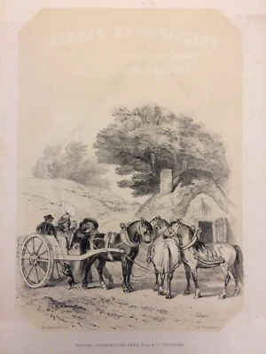 Page de garde Galerie Armoricaine,  lithographie Lalaisse 2 - Photo 1/2