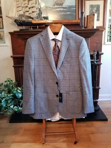 HART SCHAFFNER MARX men's medium sport coat wool linen silk poly blend coat $295 - Picture 1 of 12
