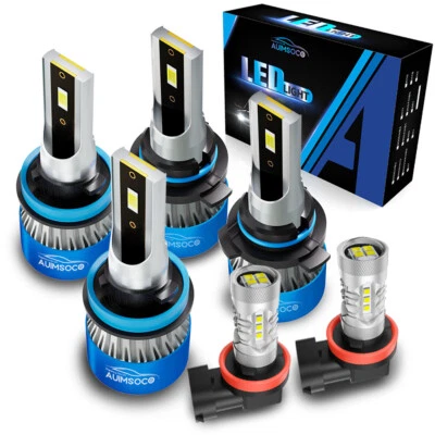 Para Para Subaru Legacy 2015 2016 2017 Faros LED Hi /Lo +Kit de luces antiniebla - Imagem 1 de 4