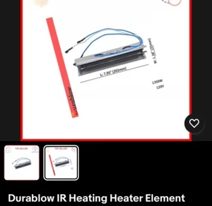 Durablow MEF HS-30000216 IR Heating Element Replacement For Portable Heater - Picture 1 of 5