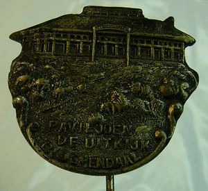 Bloemendaal Paviljoen de Uitkijk used Hat Lapel Pin Tie Tac HP0857 - Imagen 1 de 3