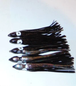 20 Squid Skirts 5" Fishing Lure Big Game Trolling Hoochie Tuna Marlin Mahi lot - Picture 1 of 2
