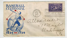 1939 BASEBALL CENTENNIAL 855-11A CLIFFORD CACHET COOPERSTOWN NY
