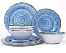 UPC 763615000468 product image for 12-Piece Melamine Dinnerware Set - for Outdoor/Indoor Use,  Assorted Colors  | upcitemdb.com
