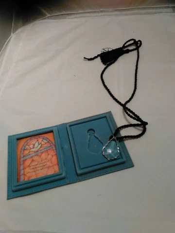 Crystal Chandelier pendant necklace/ ornament with Crystal Keepsake box Cover