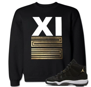 XI 23 Suéter Dorado a Juego con Air Js Retro 11 PRM Heredera Stingray Zapatos - Imagen 1 de 4