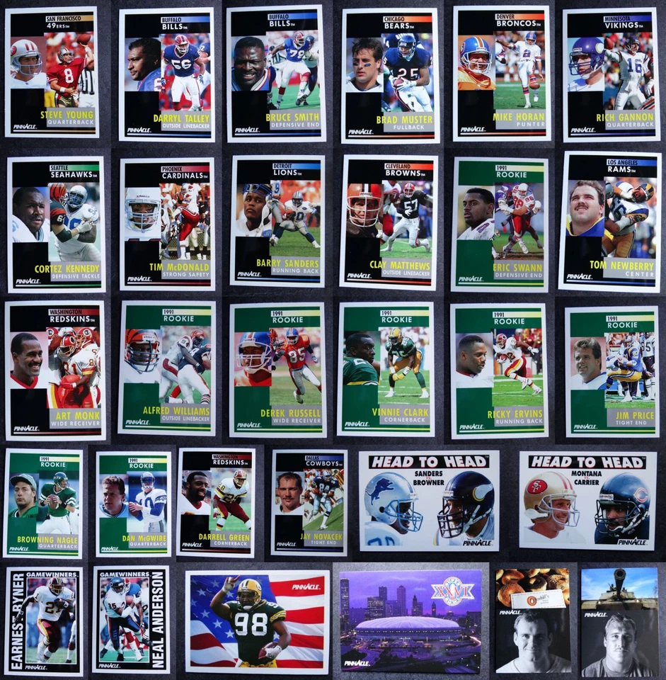 1991 Pinnacle Football Cards Complete Your Set You U Pick From List 201-415 - Image 1 of 1