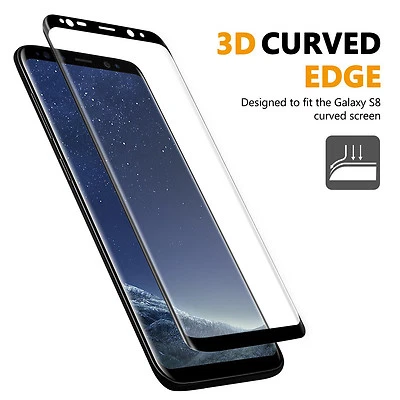 Galaxy S8 S8 Plus Genuine 3D Tempered Glass Full Cover Screen Protector Guard AU - image 1 of 4
