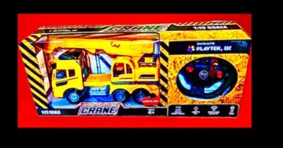 LARGE interactive Radio Control construction toy crane, steer,360°armlift,lights - Image 1 of 4