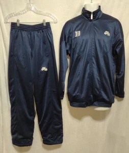 Nike Air Duke Blue Devils Track Suit Mens Small Duke Logo Nike Air Logo - Picture 1 of 10