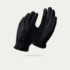 Men Faux Suede Gloves Velvet Lined Windproof Touch Screen Riding Warm Gloves
