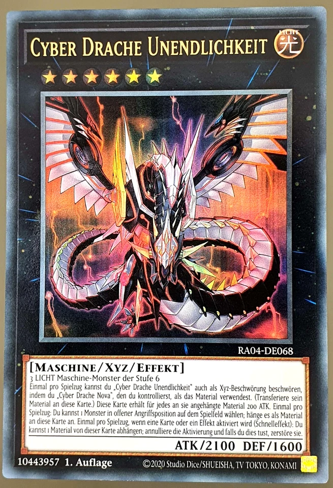 Cyber Drache Unendlichkeit Neu Ultra Rare Holo Yugioh 1. Auflage RA04-068 NM - Bild 1 von 1