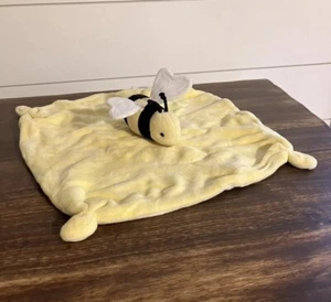 BURTS BEES Snugglie Bumble Bee Lovey Security Blanket Yellow Organic Cotton Baby - Picture 1 of 5