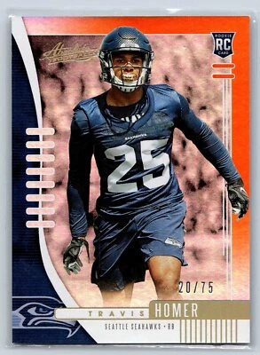2019 Panini Absolute #187 Travis Homer Orange Mosaic #/75 - Image 1 of 2