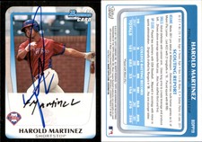 Harold Martinez Signed 2011 Bowman DP&P #BDPP19 Card Philadelphia Phillies