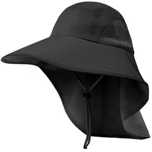 Sun Hat for Men with 50+ UPF Protection Safari Cap Wide Brim Fishing Hat - Picture 1 of 12