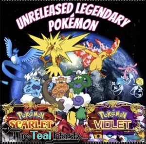 Pokémon Scarlet & Violet Unreleased Legendary 🌟Shiny 🌟 🤩 The Teal Mask DLC 🤩 - Picture 1 of 60