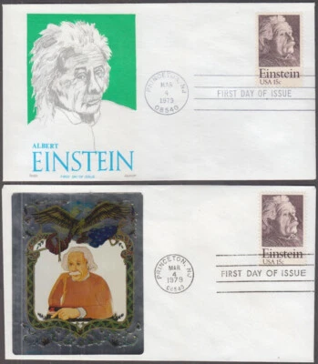 USA # 1774 SET of 4 DIFF FDCs, PORTRAIT of ALBERT EINSTEIN - Image 1 of 2