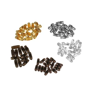 200 piezas/paquete de broches de cadena de bolas - para cadenas de 1,5 mm/2 mm - cierre de extremo del conector de cuentas - Imagen 1 de 11