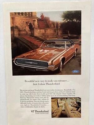 1967 Ford Thunderbird 4D печатная реклама новый - Изображение 1 из 2