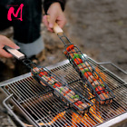 BBQ Grilling Basket Stainless Steel Nonstick Barbecue Grill Basket Tools 