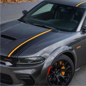 For Dodge Challenger Charger Hood Rear Racing Stripes Car Sticker Decals 2x7.2ft - Bild 1 von 7
