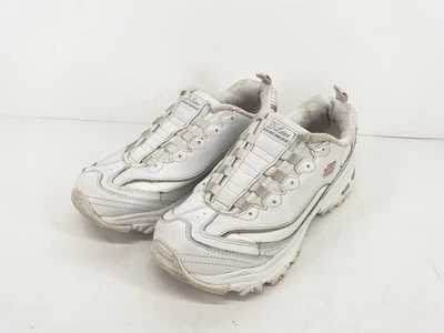 Zapatillas deportivas Sketchers D’Lites para mujer talla 8,5 blanco rosa manos libres sin cordones Foto 1 de 4