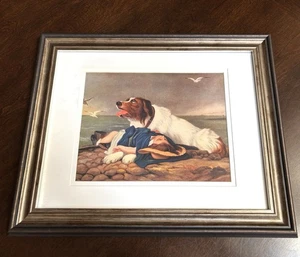 Vintage 1920's W.C. Co Tyrone Pa. "Saved" Print 11"x9" W/frame 16”x13” - Picture 1 of 8