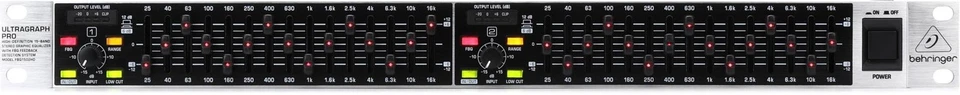 EQ gráfico estéreo Behringer Ultragraph Pro FBQ1502HD 15 bandas com feedback FBQ - Imagem 1 de 4