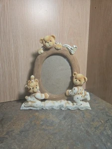 Multi 7x7" PJ Bears Figurenrahmen hält 3,5x5" ovales Foto - Bild 1 von 9