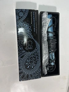 Caj Beauty Professional NWT Flip & Bend Style Iron Thermatru Paisley Blue CC - Picture 1 of 4