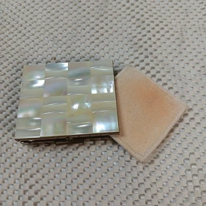 Vintage Elgin American Possibly Mother of Pearl  Brass Compact Unmarked  - Picture 1 of 7