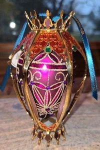 2005 Limited Edition Waterford Crown Caged Christmas Ornament Rare Mouth Blown - Picture 1 of 9