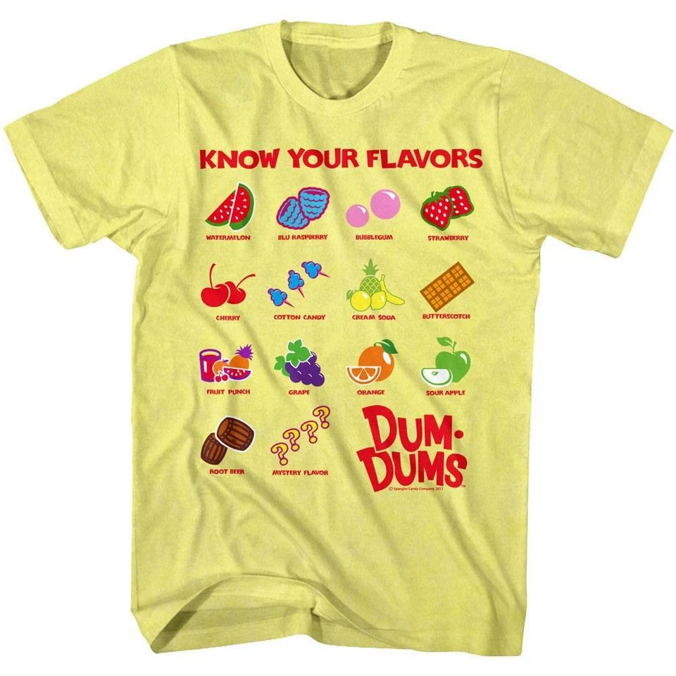 Camiseta para hombre Dum Dums Lollipops Know Your Flavors Foto 1 de 1