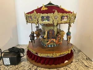 Large 2000 Carousel Holiday Creations Lights Animation Music Works Great - Picture 1 of 6