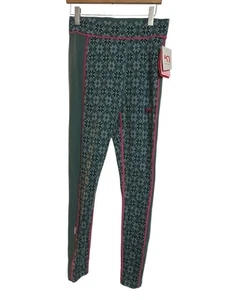 Kari Traa 100 % Wolle Leggings Basisschicht Damengröße Small grün pink neu mit Etikett - Bild 1 von 12
