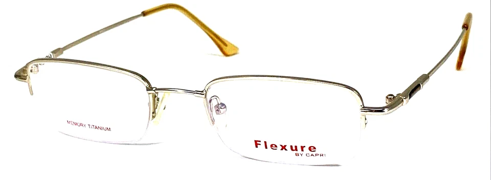 Marco de anteojos FLEXURE by CAPRI FX13 NOS pulido dorado medio sin montura 52-20-145 Foto 1 de 4