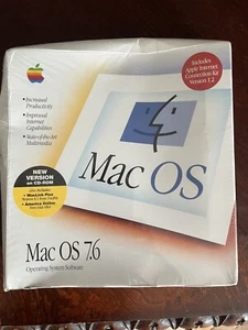 Apple Mac OS 7.6 caja al por menor sistema operativo Macintosh 1996 OEM ~ RARO~ - Imagen 1 de 1